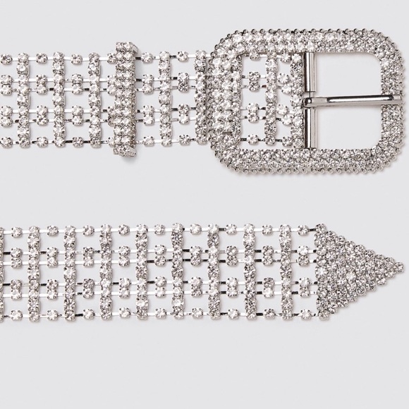 Zara Accessories - Zara Special Addition Rhinestone Jeweled Belt💎